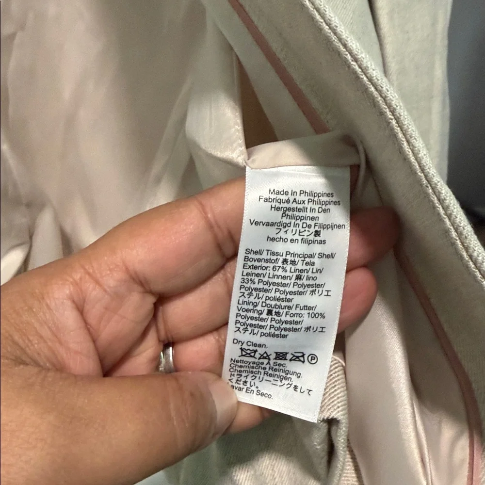 NWT J. Crew Light Tan Alexandra Blazer in Stretch Linen Blend, size 20 - Picture 8 of 11